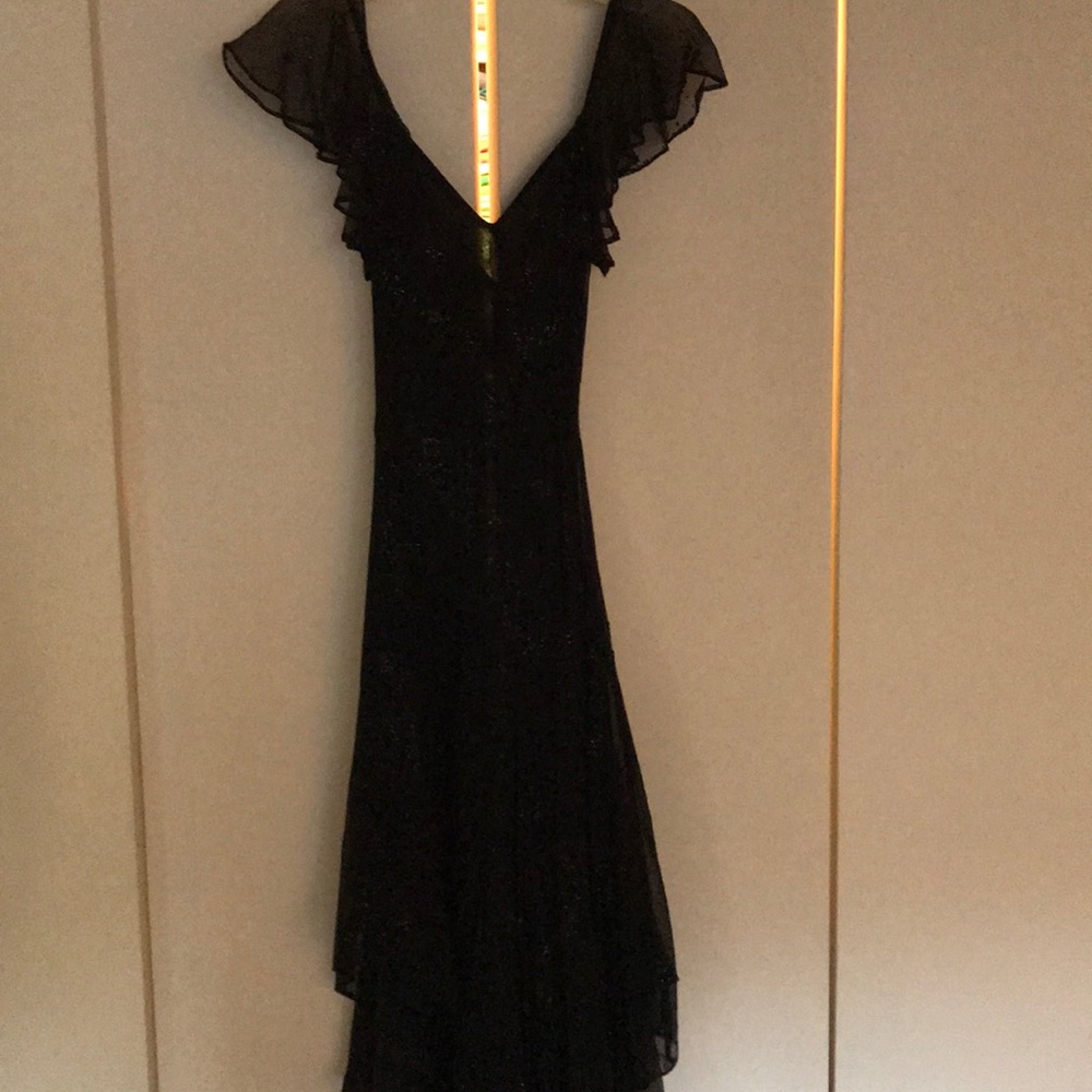 Crystal silk chiffon evening dress